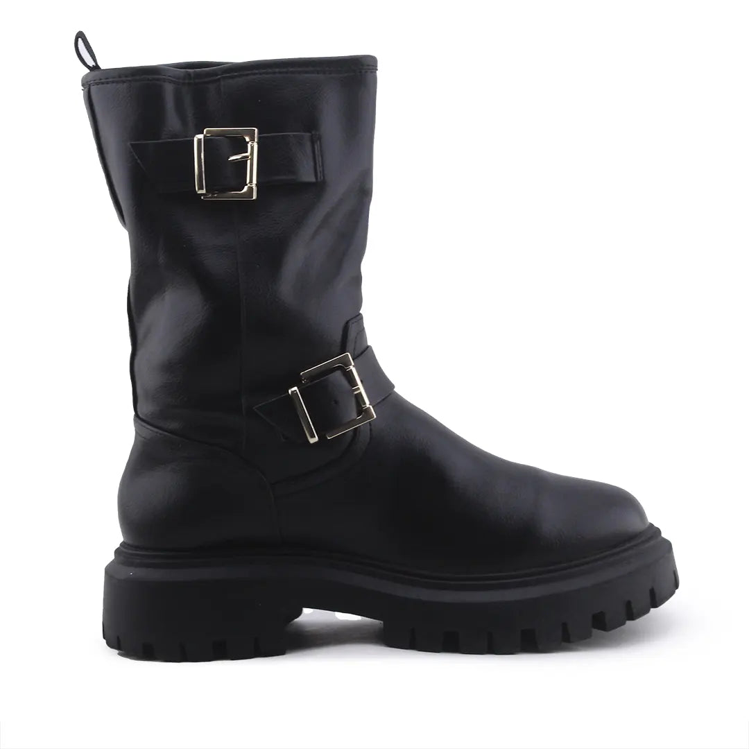 Stradivarius Buckle Strap Ankle Boot | 100% Authentic Leather