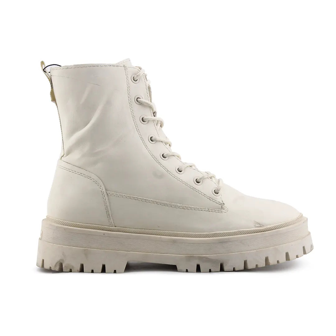 Stradivarius Zipper Lace Up Ankle Boot | 100% Authentic Leather