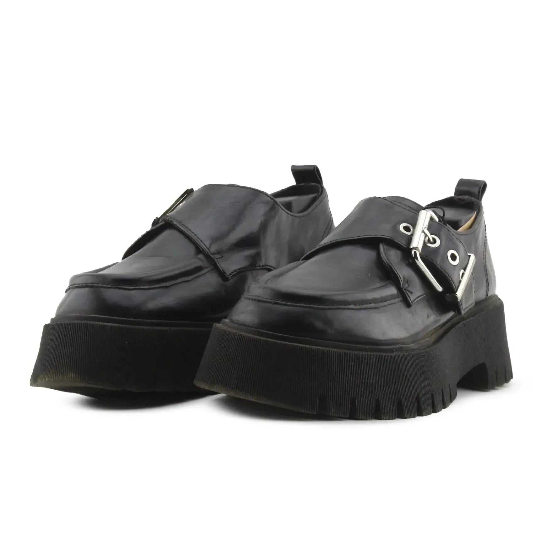 Stradivarius Buckle Strap Ankle Boots | 100% Authentic Leather