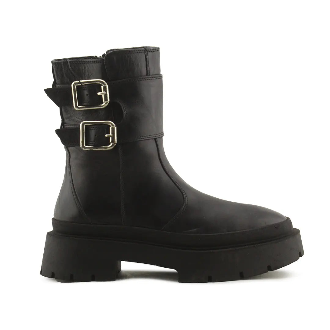Zara Zipper Buckle Strap Ankle Boot | 100% Authentic Leather