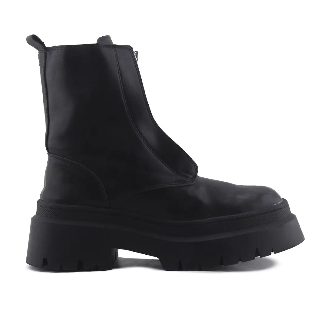 Pull & Bear Zipper Ankle Boot | 100% Authentic Leather