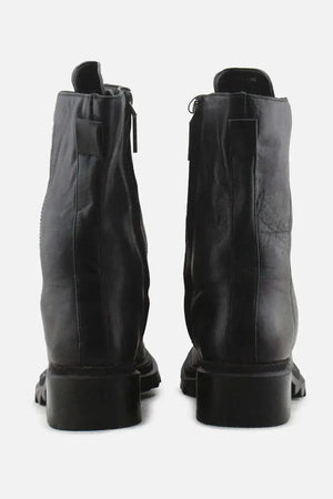 Zara Zipper Laces Combat Boots | 100% Authentic Leather - sundaybazar