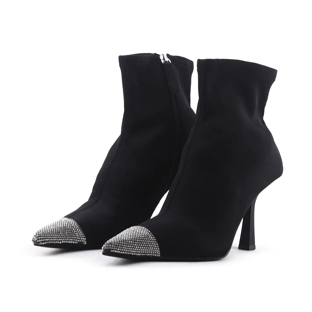 Zara Zipper Textile Ankle Boot