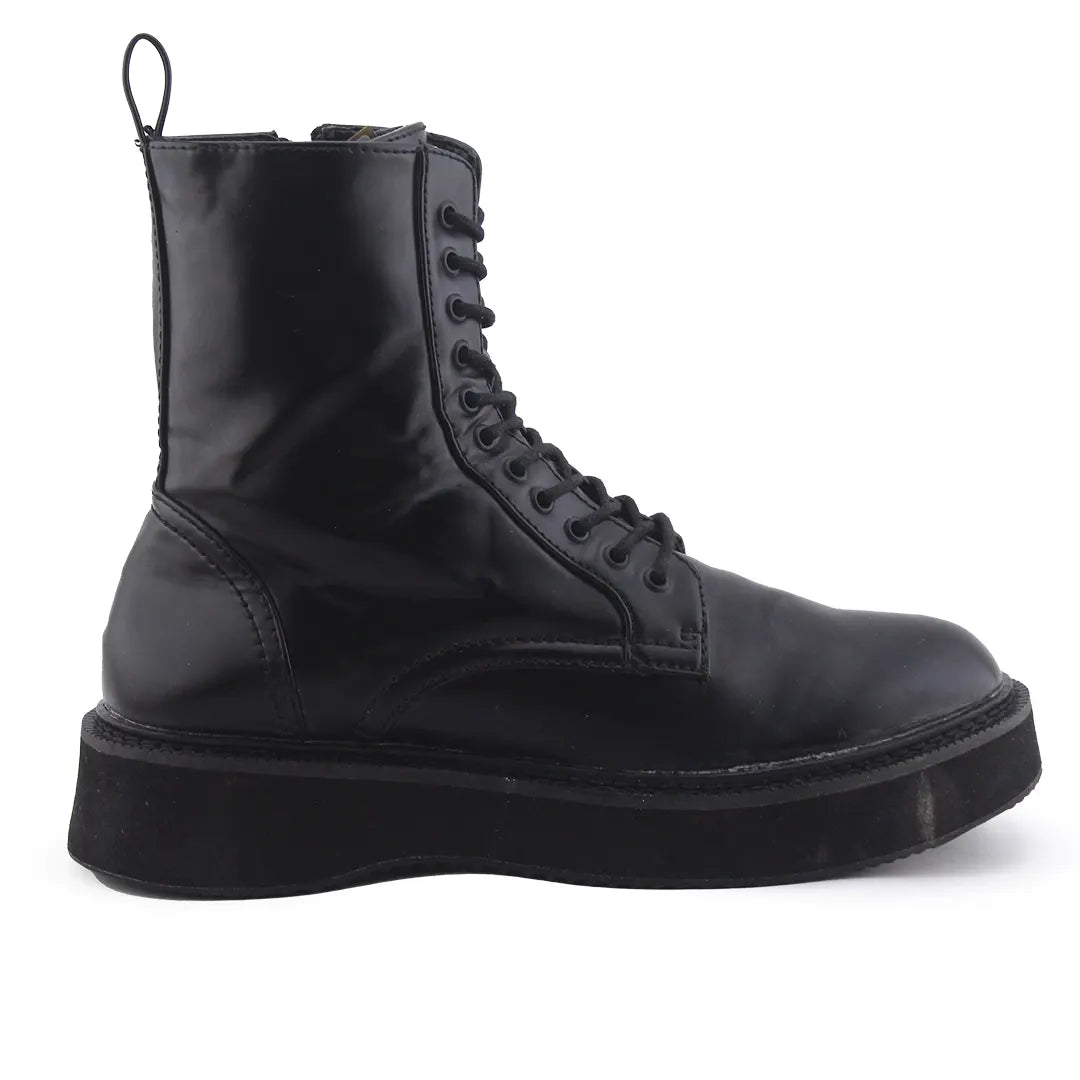 Mango Zipper Lace Up Ankle Boot | 100% Authentic Leather