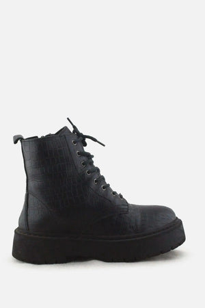 European Brand Zipper Laces Combat Ankle Boots |100% Authentic Leather - sundaybazar