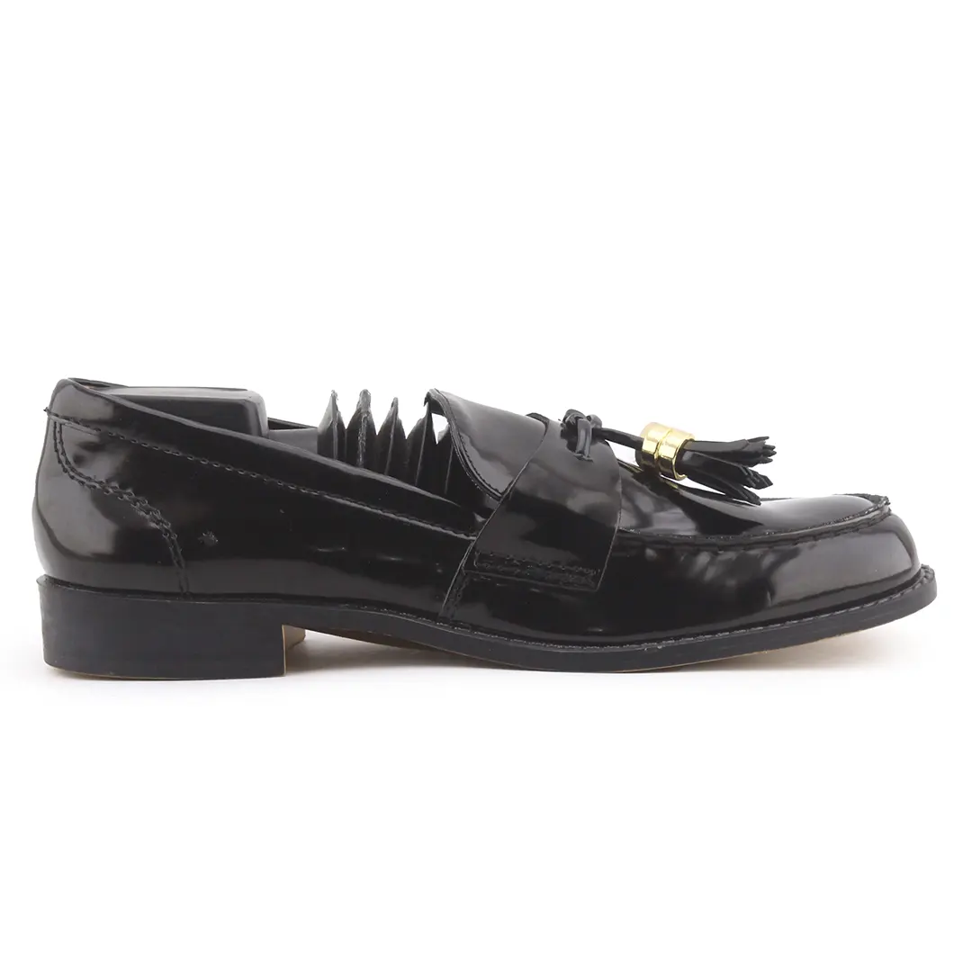 Zara Patent Penny Strap Loafers