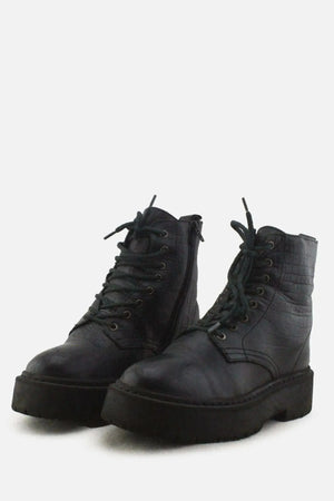 European Brand Zipper Laces Combat Ankle Boots |100% Authentic Leather - sundaybazar