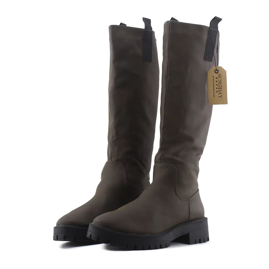 Pull & Bear Knee High Boot | 100% Authentic Leather