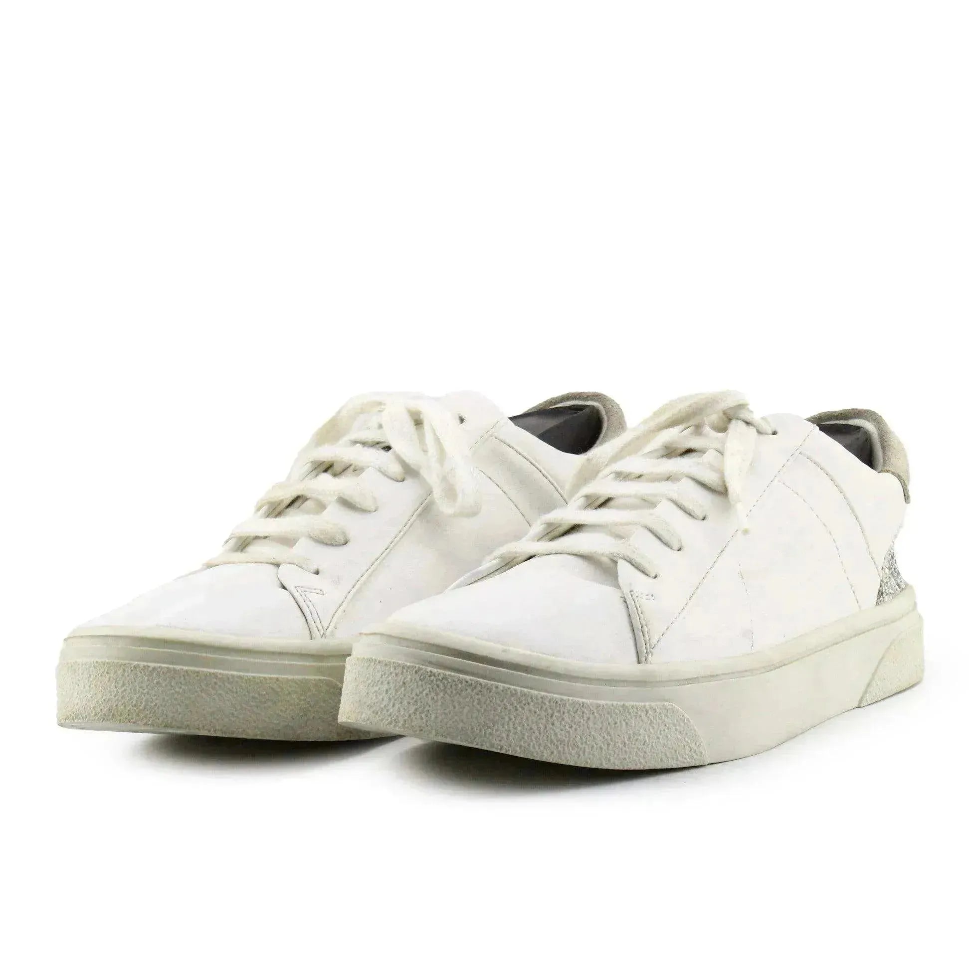 Zara Vegan Leather Glitter Sparkle Sneakers - sundaybazar