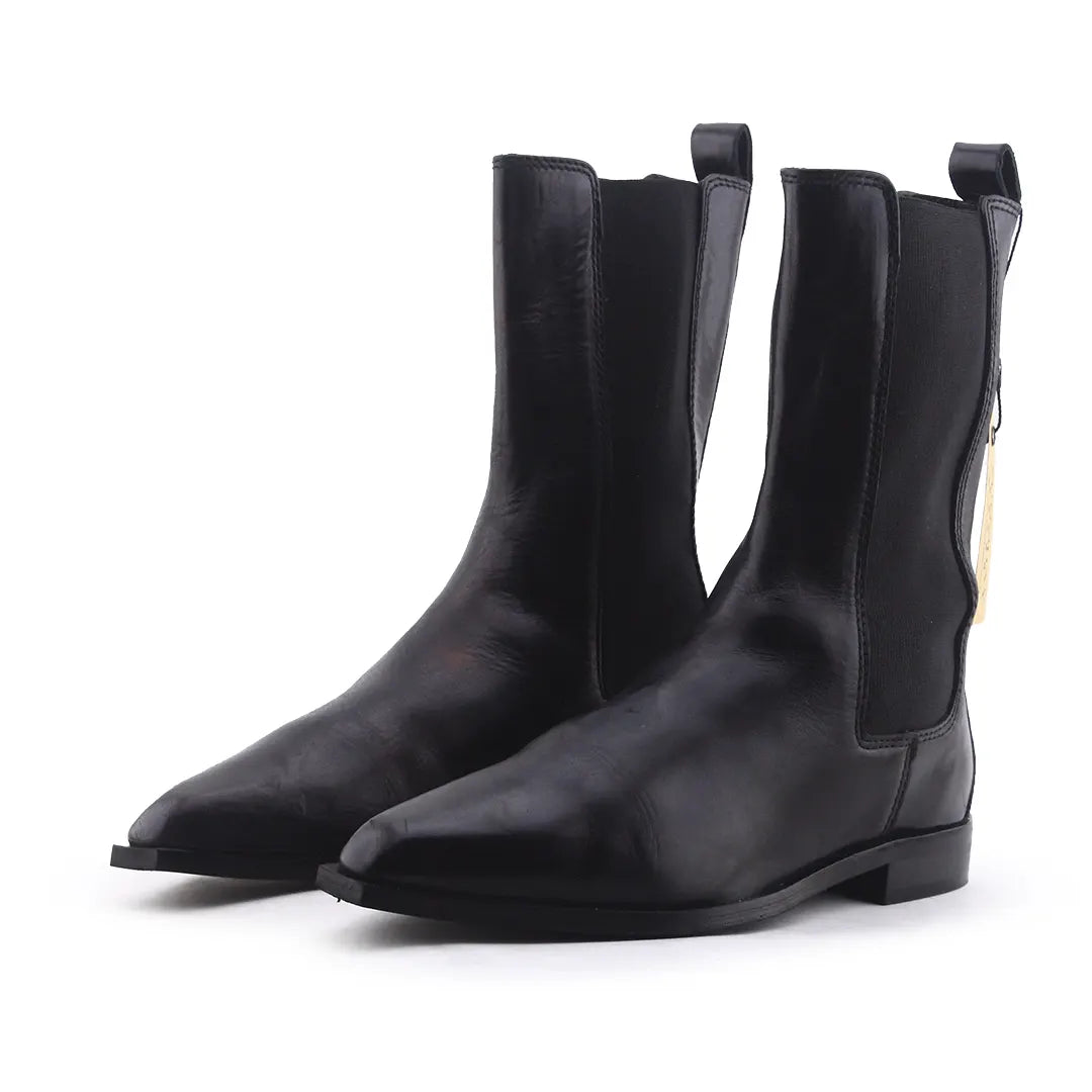Massimo Dutti Stretchable Ankle Boot | 100% Authentic Leather