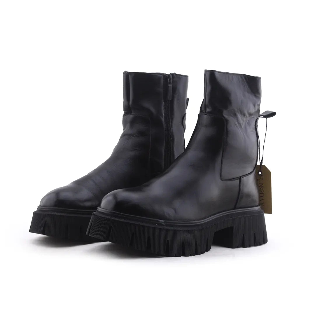 Zara Zipper Ankle Boot | 100% Authentic Leather