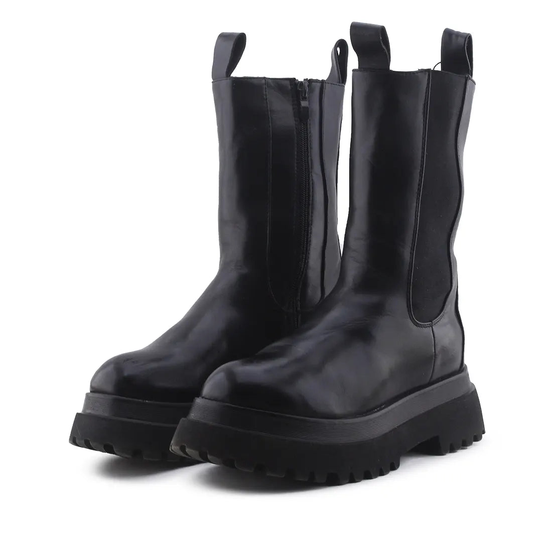 Sea Star Zipper Stretchable Ankle Boot | 100% Authentic Leather