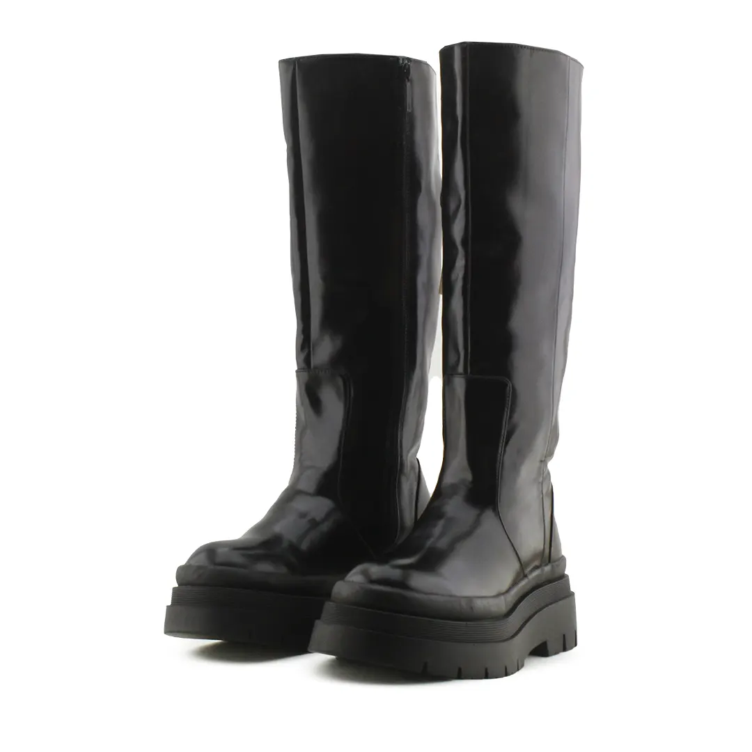 Zara Zipper Knee High Boots | 100% Authentic Leather