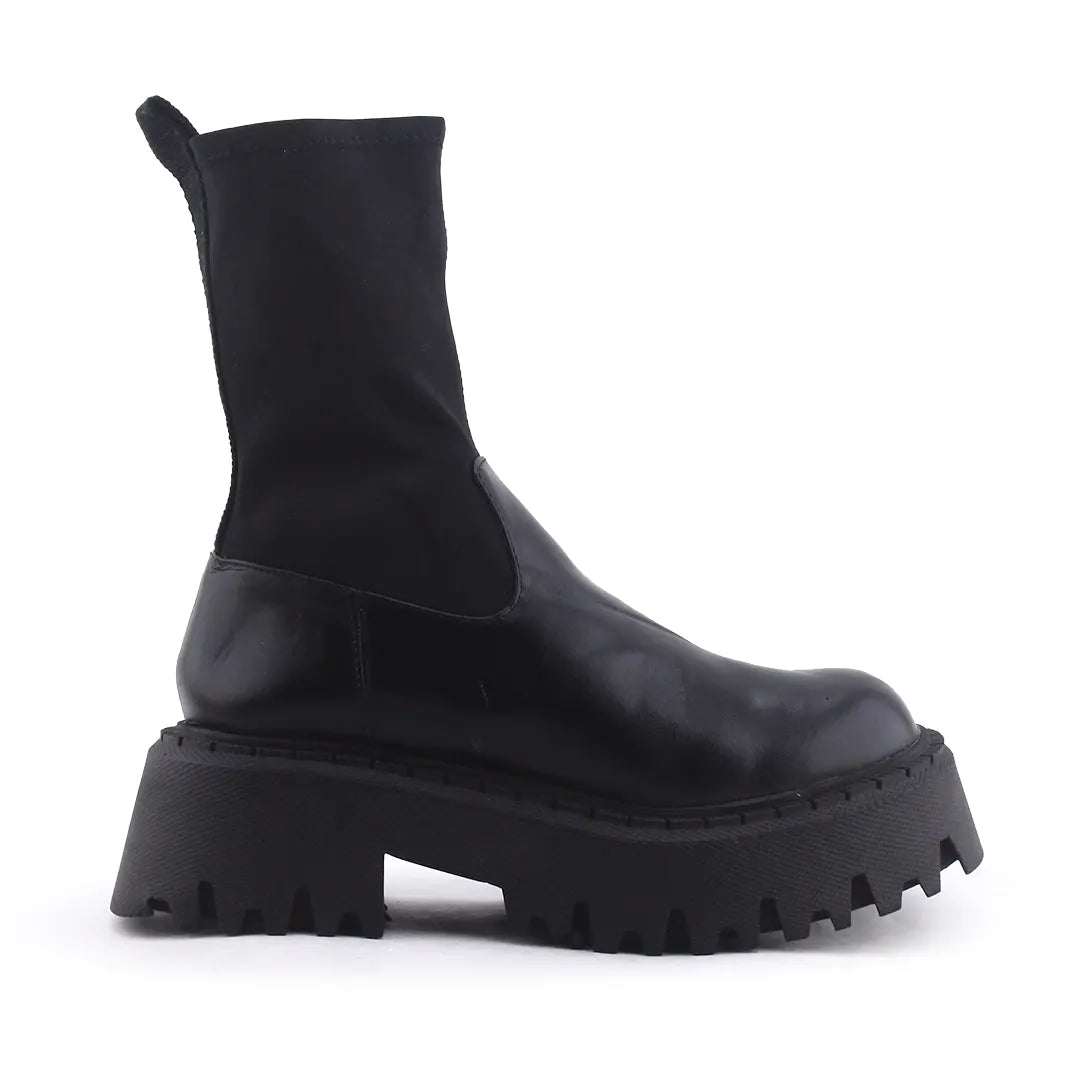 Zara Zipper Stretchable Ankle Boot | 100% Authentic Leather