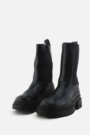 Zara Stretchable Combat Ankle Boots |100% Authentic Leather - sundaybazar