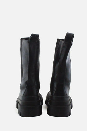 Zara Stretchable Combat Ankle Boots |100% Authentic Leather - sundaybazar