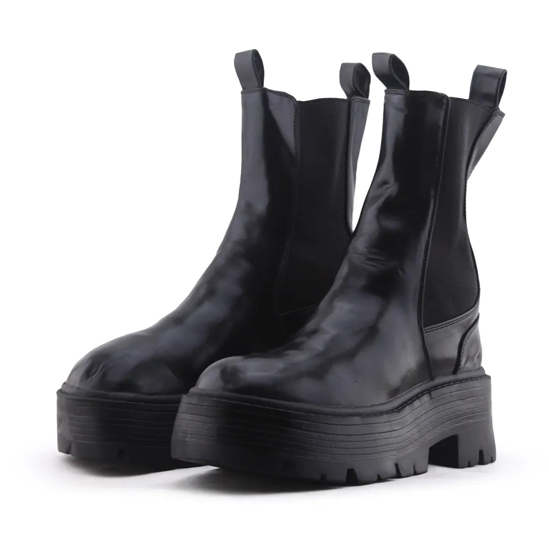 Pull & Bear Stretchable Ankle Boot | 100% Authentic Leather