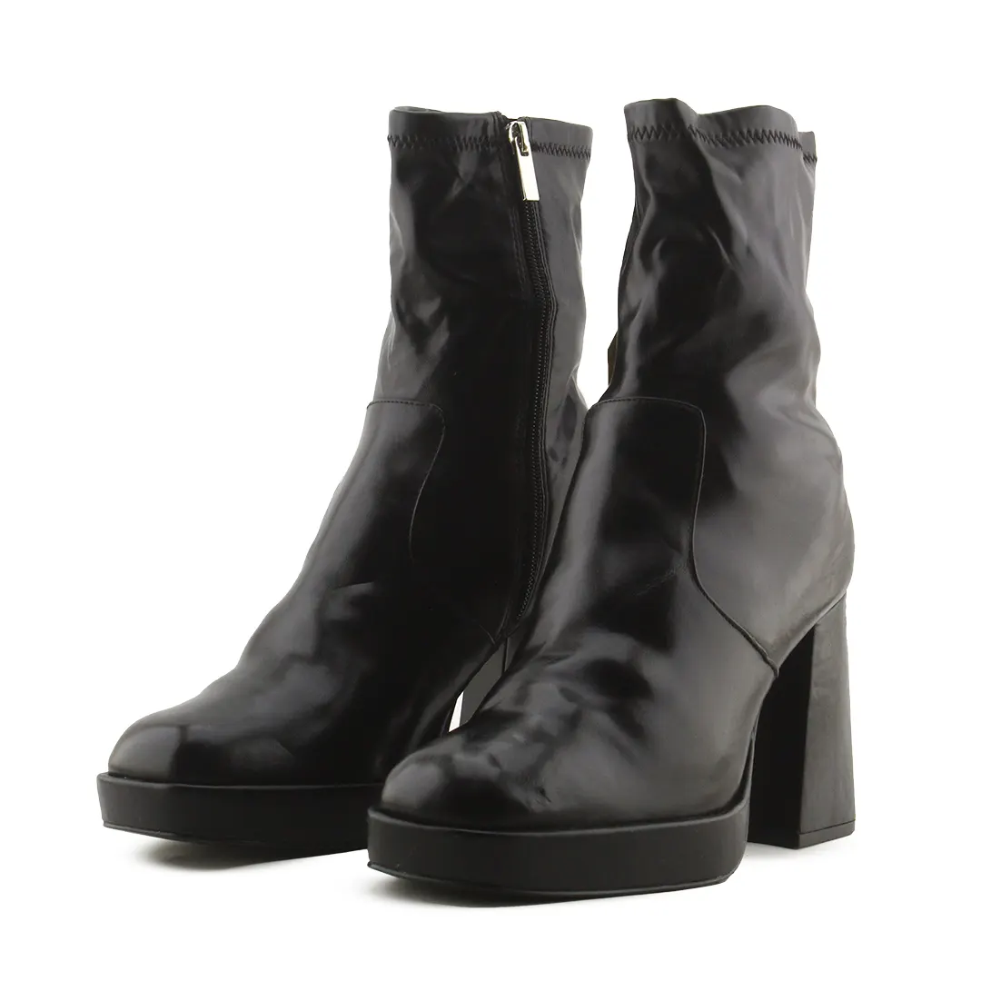Pull & Bear Zipper Ankle Boots | 100% Authentic Leather