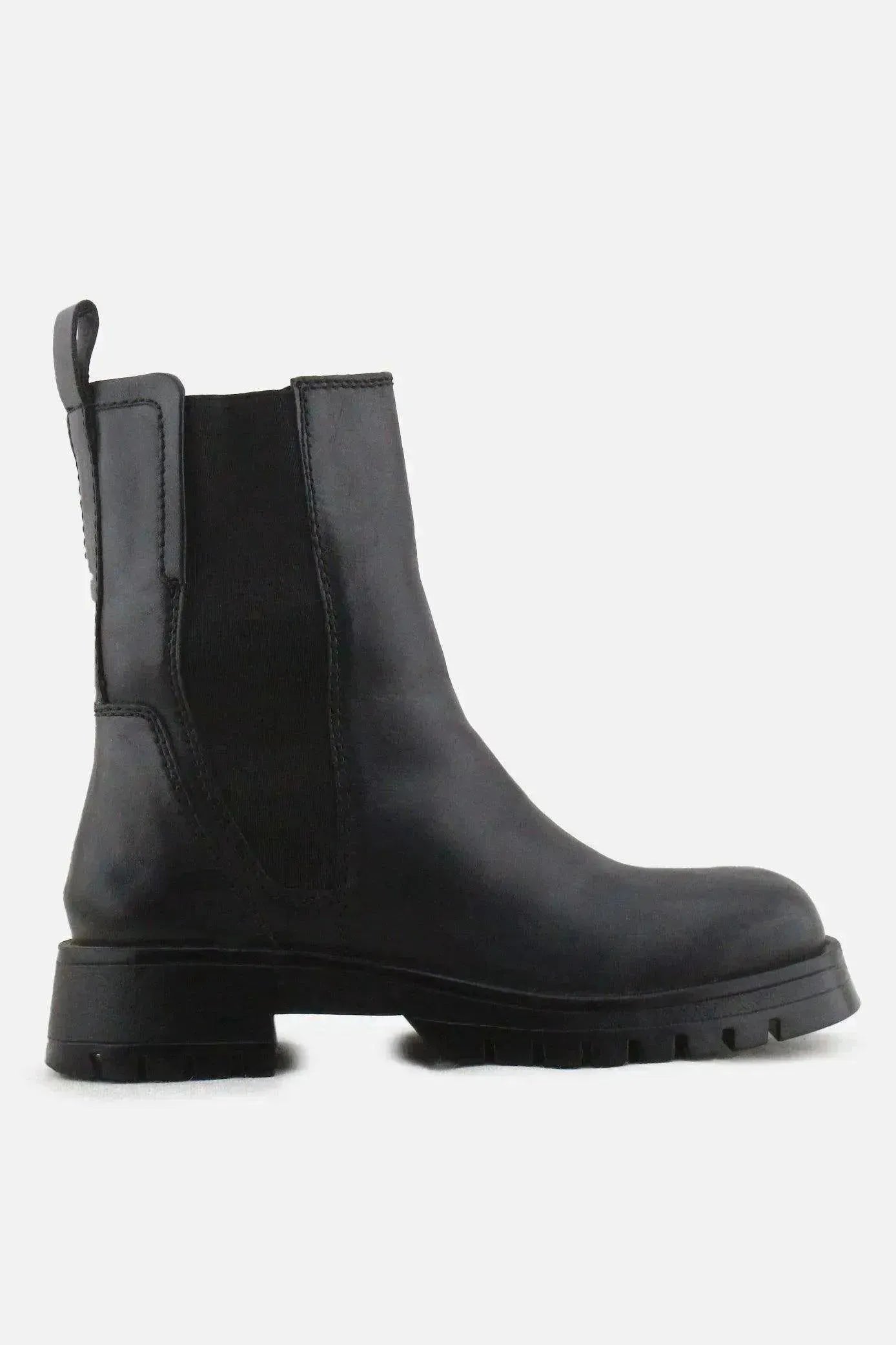 Zara Stretchable Combat Ankle Boots | 100% Authentic Leather - sundaybazar