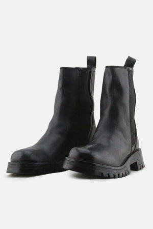 Zara Stretchable Combat Ankle Boots | 100% Authentic Leather - sundaybazar