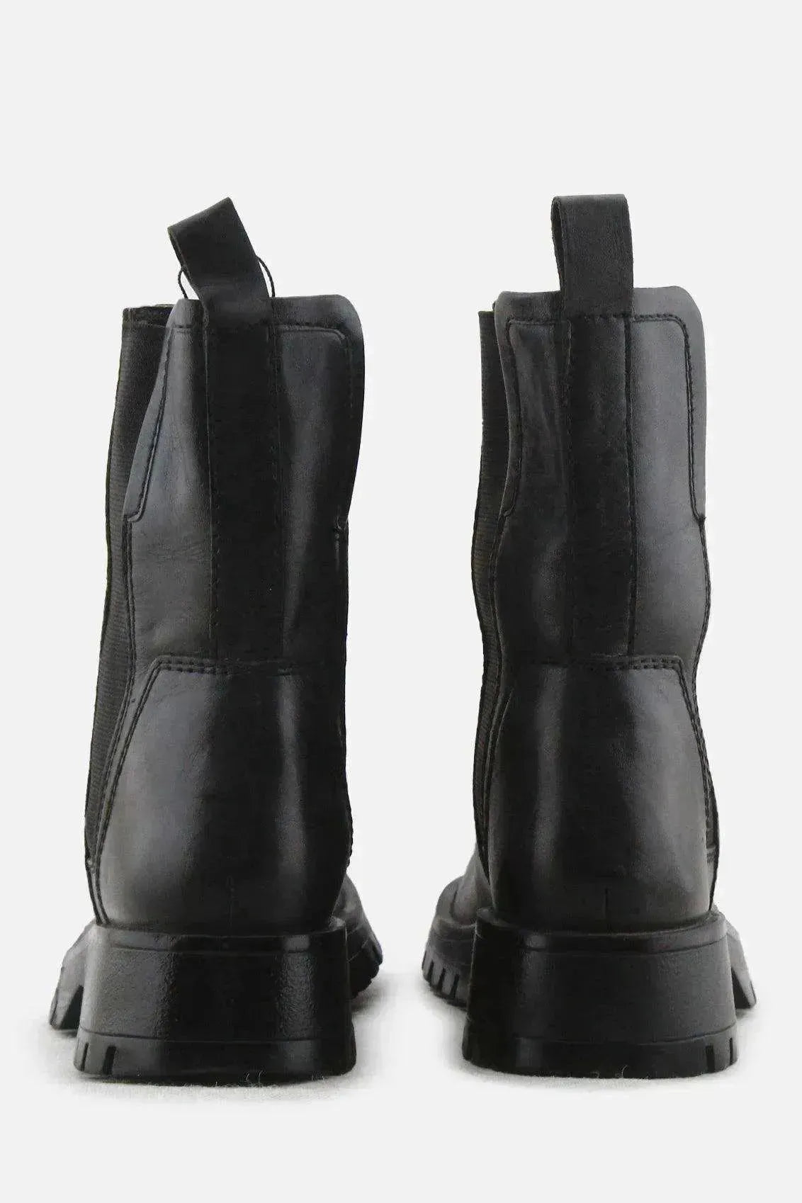 Zara Stretchable Combat Ankle Boots | 100% Authentic Leather - sundaybazar