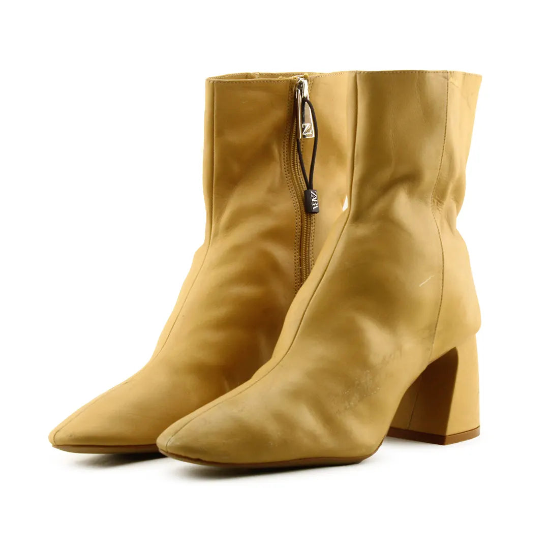 Zara Zipper Ankle Boots