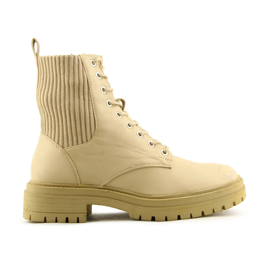 Lefties Zipper Sterchable Lace Up Ankle Boot | 100% Authentic Leather