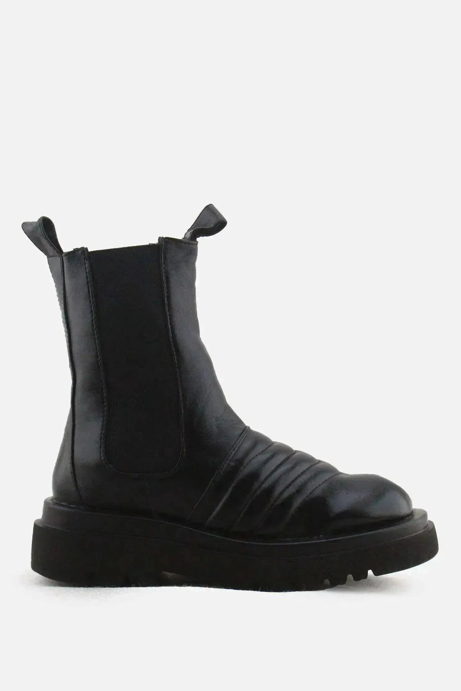 European Brand Stretchable Combat Boots | 100% Authentic Leather - sundaybazar
