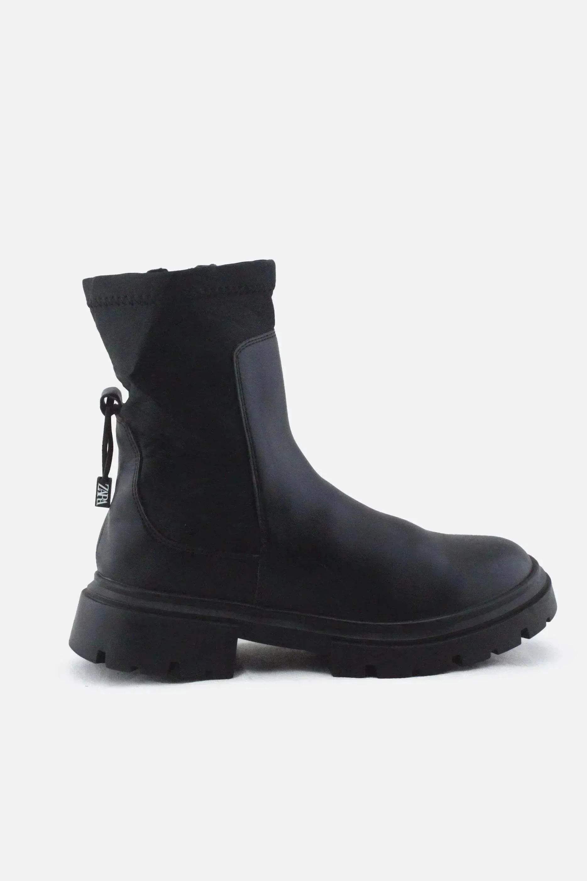 Zara Zipper Chelsea Ankle Boots |100% Authentic Leather - sundaybazar