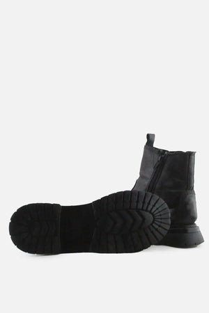Zara Zipper Stretchable Chelsea Ankle Boots | 100% Authentic Leather - sundaybazar