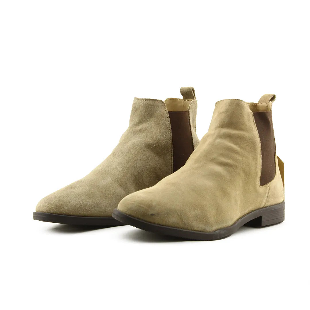 Lefties Stretchable Suede Ankle Boots