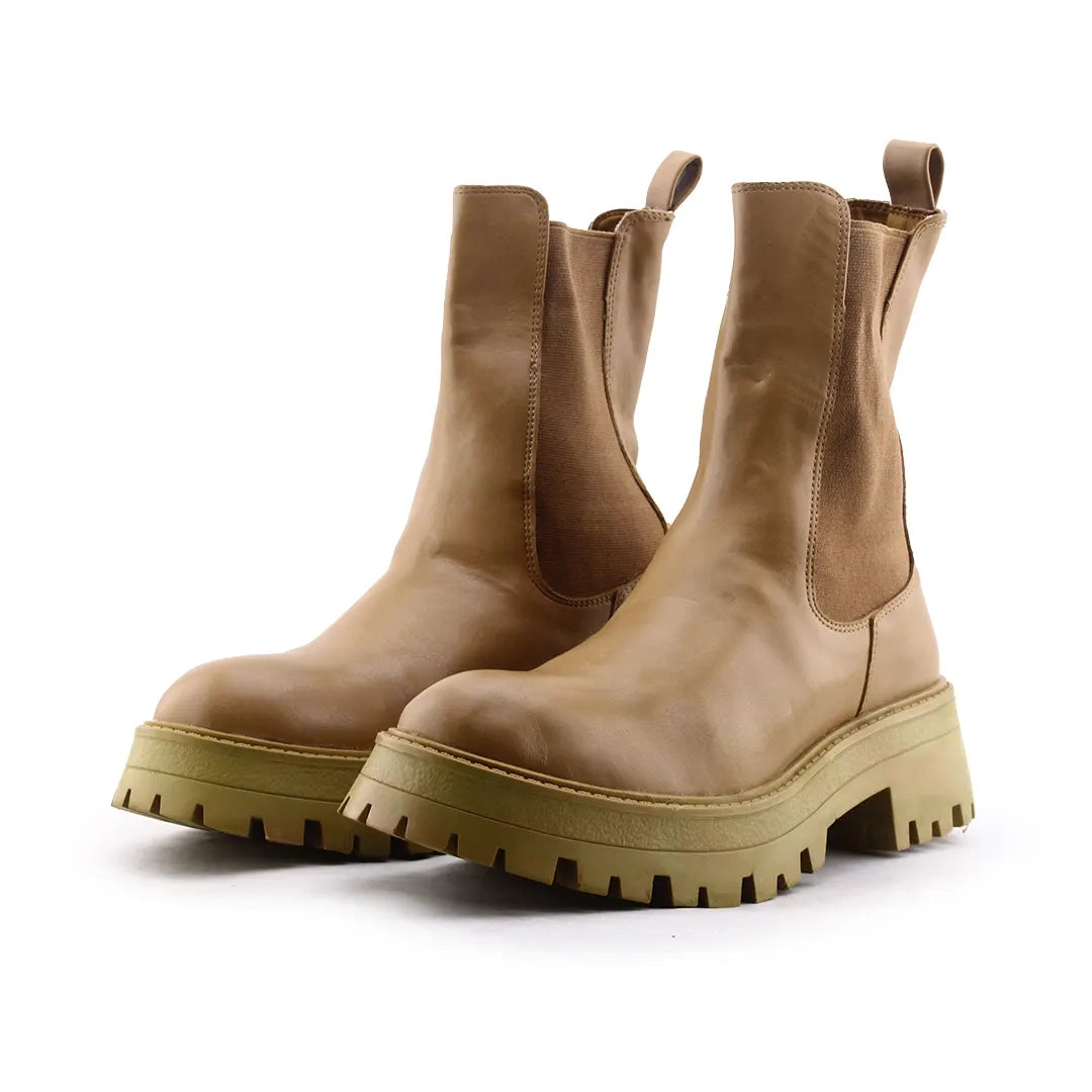 Pull & Bear Stretchable Ankle Boot | 100% Authentic Leather