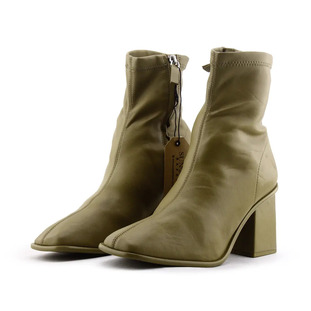 Pull & Bear Zipper Ankle Boot | 100% Authentic Leather