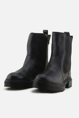Zara Zipper Stretchable Chelsea Ankle Boots | 100% Authentic Leather - sundaybazar