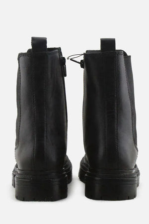 Zara Zipper Stretchable Chelsea Ankle Boots | 100% Authentic Leather - sundaybazar