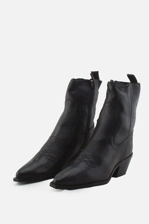 Zara Zipper Block Ankle Boots |100% Authentic Leather - sundaybazar