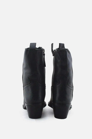 Zara Zipper Block Ankle Boots |100% Authentic Leather - sundaybazar