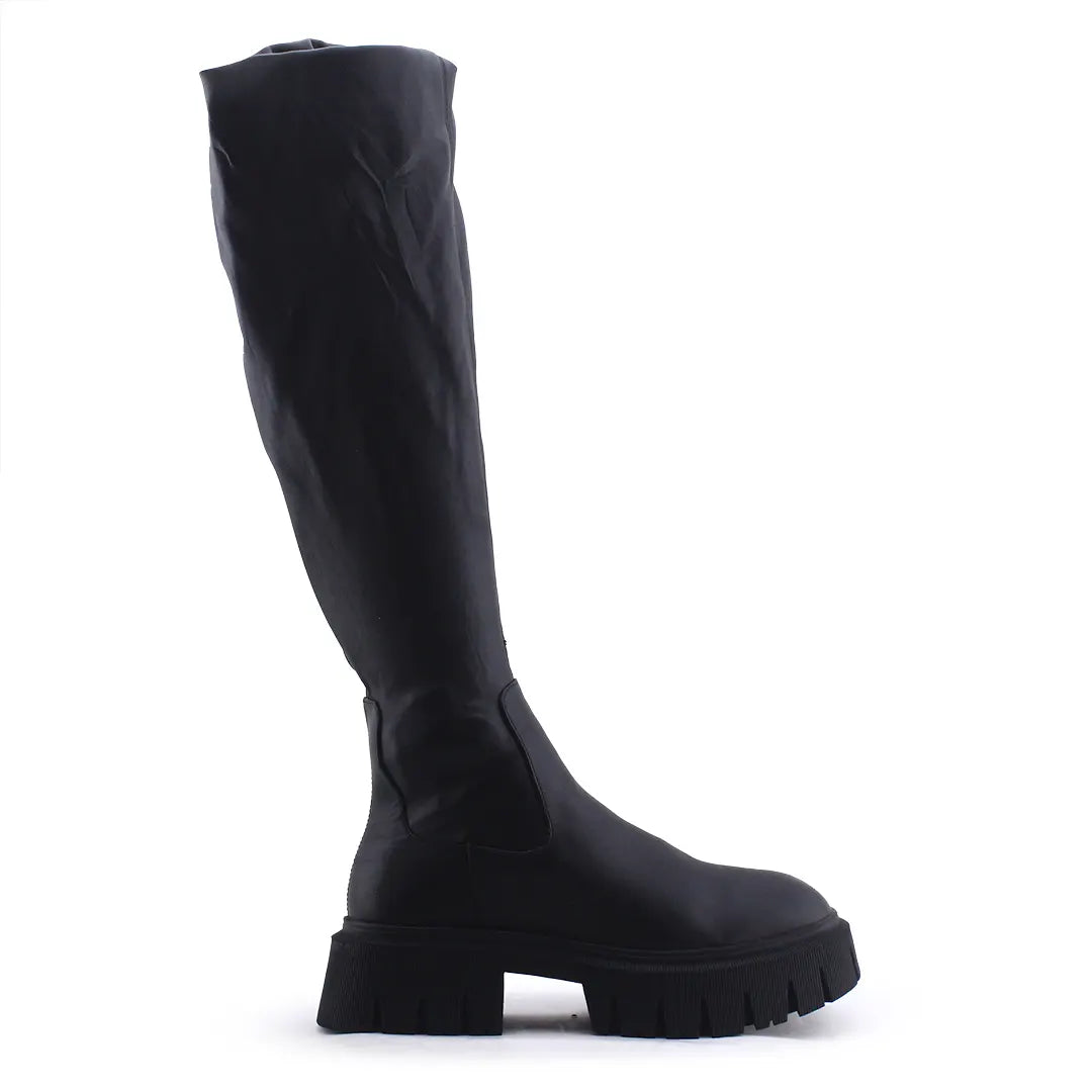 Zara Zipper Over The Knee Boot | 100% Authentic Leather