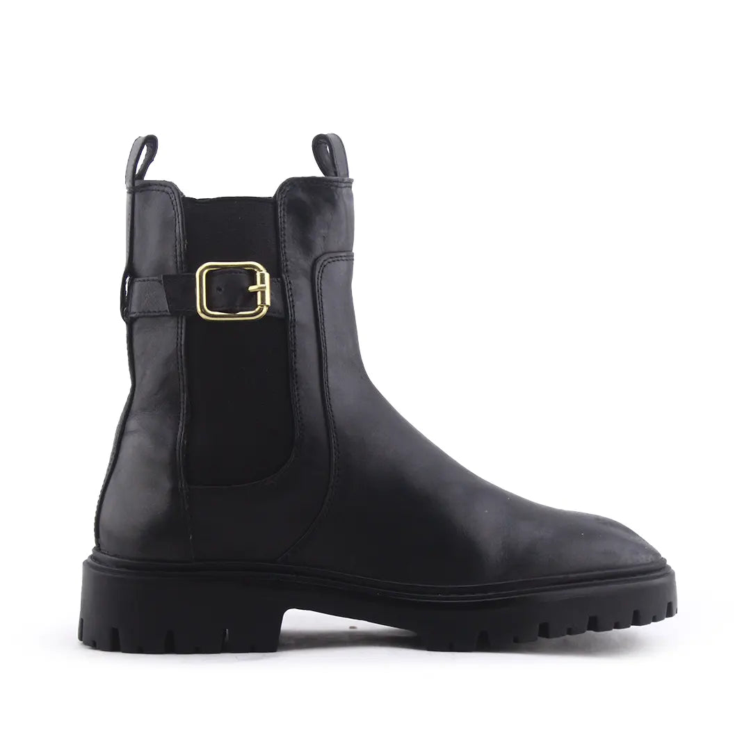 Zara Stretchable Buckle Strap Ankle Boot | 100% Authentic Leather