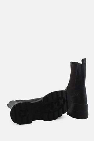 Pull & Bear Stretchable Combat Ankle Boots |100% Authentic Leather - sundaybazar