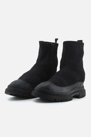 Zara Zipper Chelsea Ankle Boots | Textile - sundaybazar
