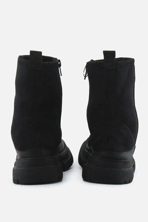 Zara Zipper Chelsea Ankle Boots | Textile - sundaybazar
