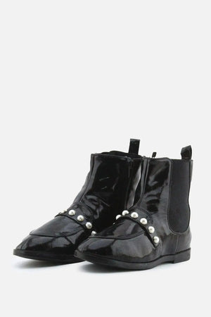 Zara Zipper Stretchable Chelsea Ankle Boots | 100% Synthetic Leather - sundaybazar