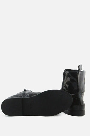 Zara Zipper Stretchable Chelsea Ankle Boots | 100% Synthetic Leather - sundaybazar