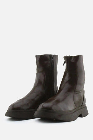 Zara Zipper Combat Ankle Boots | 100% Authentic Leather - sundaybazar