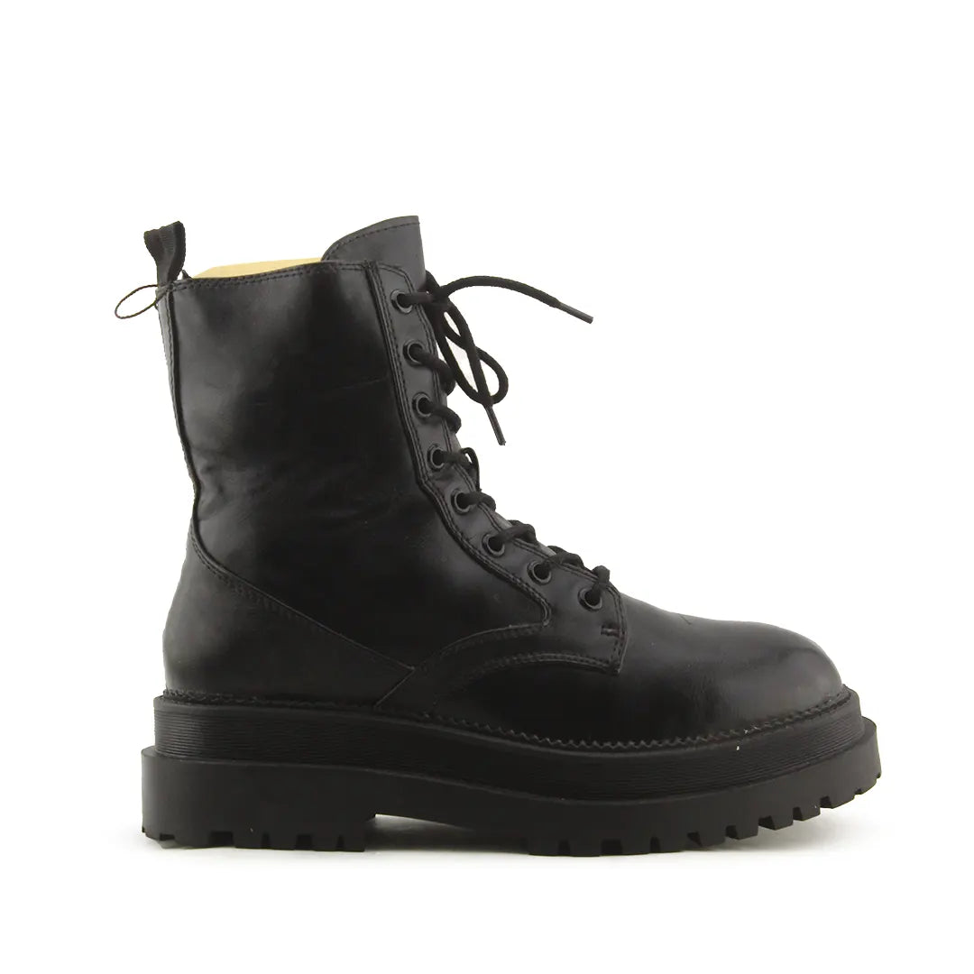 Stradivarius Zipper Lace Up Ankle Boots | 100% Authentic Leather