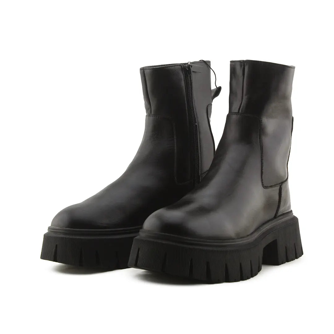 Zara Zipper Ankle Boot | 100% Authentic Leather