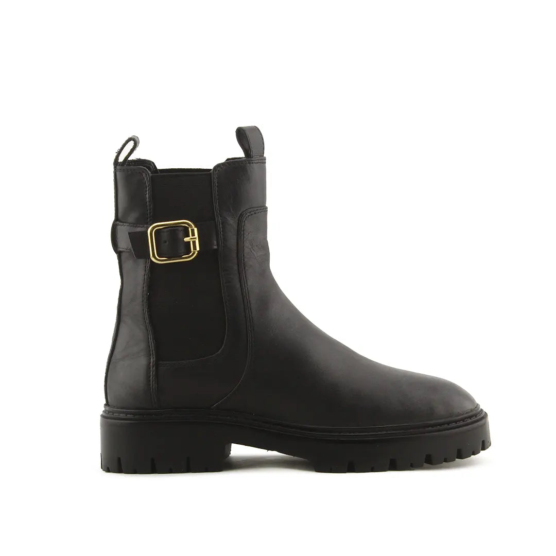 Zara Stretchable Buckle Strap Ankle Boot | 100% Authentic Leather