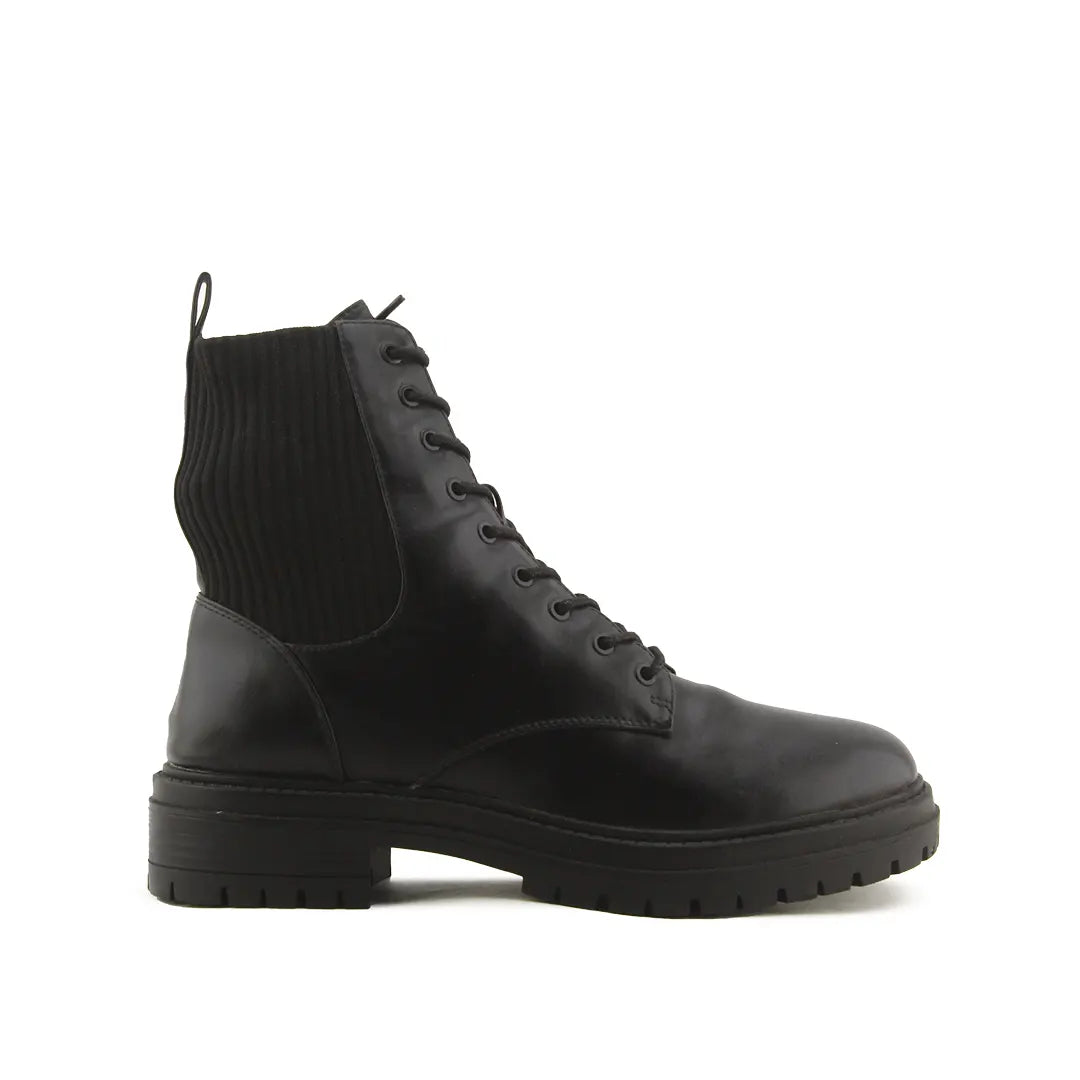 Lefties Zipper Sterchable Lace Up Ankle Boots | 100% Authentic Leather