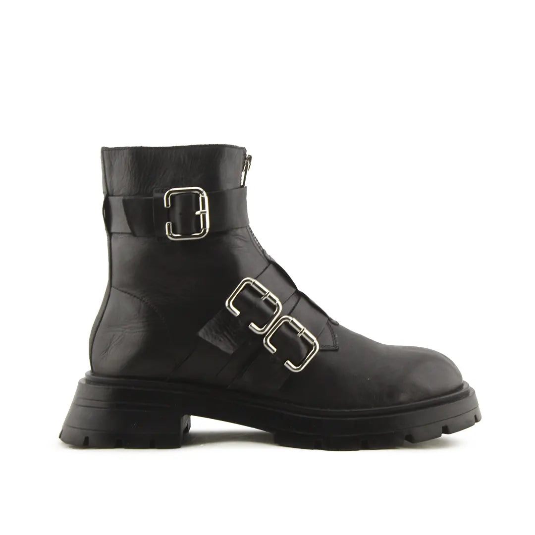 Zara Zipper Buckle Strap Ankle Boots | 100% Authentic Leather